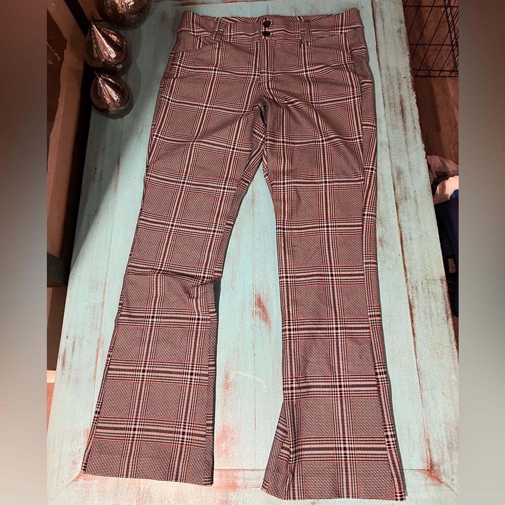 Torrid Black and Peach Plaid Pants